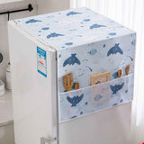 Refrigerator Dust Cover PEVA Home Water and Oil Proofing Refrigerator Cover Towel for Kitchen Happy Sea 130x55cm/51.2x21.7in In Australia - Darrahopens
