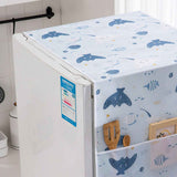 Refrigerator Dust Cover PEVA Home Water and Oil Proofing Refrigerator Cover Towel for Kitchen Happy Sea 130x55cm/51.2x21.7in In Australia - Darrahopens