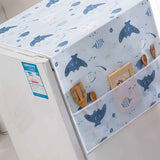 Refrigerator Dust Cover PEVA Home Water and Oil Proofing Refrigerator Cover Towel for Kitchen Happy Sea 130x55cm/51.2x21.7in In Australia - Darrahopens