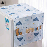 Refrigerator Dust Cover PEVA Home Water and Oil Proofing Refrigerator Cover Towel for Kitchen Happy Sea 130x55cm/51.2x21.7in In Australia - Darrahopens