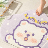 Cute Bathroom Mat Minimalist Water Absorption Skid Resistant Bath Quick Dry Floor Mat for Home Light Up Bear 50X80cm / 19.7x31.5in In Australia - Darrahopens