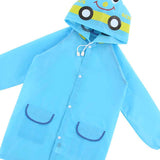 Animal Modeling Children's Raincoat Colorful Cartoon Environmentally Friendly Student Rain Gear Blue