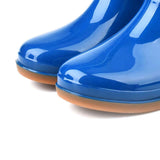 Womens Rain Boots Fashion Antiskid Short Rain Boot Round Head Radian PVC Plastic Rain Boots Blue 38 In Australia - Darrahopens