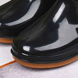 Womens Rain Boots Fashion Antiskid Short Rain Boot Round Head Radian PVC Plastic Rain Boots Black Padded 38 In Australia - Darrahopens