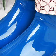 Womens Rain Boots Fashion Antiskid Short Rain Boot Round Head Radian PVC Plastic Rain Boots Blue Padded 38 In Australia - Darrahopens