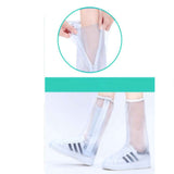 Rain Shoe Covers Waterproof Rainproof Tall Shoe Cover Antiskid Wear Resistant Rain Shoe Protector High Top White XL