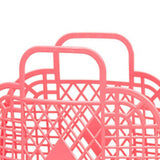 Hollow Storage Basket Plastic Reusable Portable Foldable Bag for Beach Home Bedside Shopping Toys Clothes Red 250x110x220mm/9.84x4.33x8.66in In Australia - Darrahopens