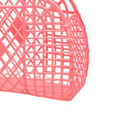 Hollow Storage Basket Plastic Reusable Portable Foldable Bag for Beach Home Bedside Shopping Toys Clothes Red 250x110x220mm/9.84x4.33x8.66in In Australia - Darrahopens