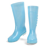 Tall Rain Boots Non Slip Waterproof Rain Shoes PVC Transparent Rain Footwear with Plush Cotton Coverfor Women Adults Blue 37 In Australia - Darrahopens