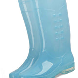Tall Rain Boots Non Slip Waterproof Rain Shoes PVC Transparent Rain Footwear with Plush Cotton Coverfor Women Adults Blue 38 In Australia - Darrahopens