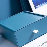 Desktop Storage Box Drawer Design Strong Load Bearing Stackable Desktop Organizer Storage Box for Stationery Blue In Australia - Darrahopens