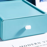 Desktop Storage Box Drawer Design Strong Load Bearing Stackable Desktop Organizer Storage Box for Stationery Green In Australia - Darrahopens