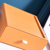 Desktop Storage Box Drawer Design Strong Load Bearing Stackable Desktop Organizer Storage Box for Stationery Orange In Australia - Darrahopens