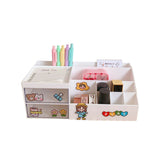 Desktop Storage Box Multi Grid Design Cute Beautiful Desktop Organizer Storage Box for Stationery Pens White In Australia - Darrahopens