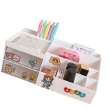Desktop Storage Box Multi Grid Design Cute Beautiful Desktop Organizer Storage Box for Stationery Pens White In Australia - Darrahopens