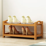 Multi Layer Shoe Rack Thicken Bamboo Large Capacity Durable Shoe Storage Rack for Bedroom Dormitory 2 Layers, 50cm/19.7in Length In Australia - Darrahopens