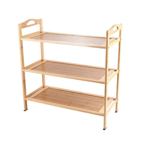 Multi Layer Shoe Rack Thicken Bamboo Large Capacity Durable Shoe Storage Rack for Bedroom Dormitory 3 Layers, 50cm/19.7in Length In Australia - Darrahopens