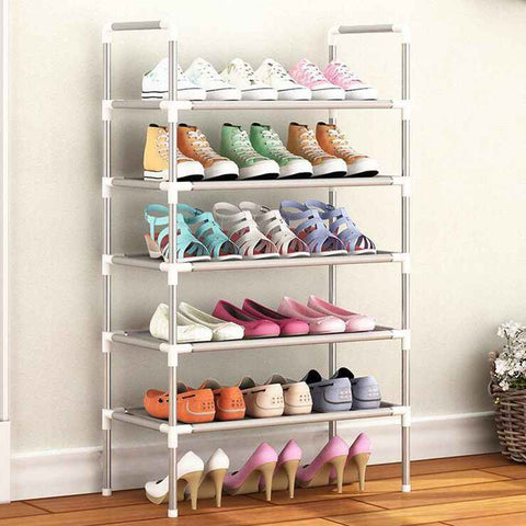 Multi Layer Shoe Rack Plastic Stackable Breathable Strong Compression Capability Shoe Storage Rack for Student Dormitory 5 Layers In Australia - Darrahopens