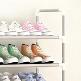 Multi Layer Shoe Rack Plastic Stackable Breathable Strong Compression Capability Shoe Storage Rack for Student Dormitory 5 Layers