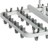 Drying Rack Foldable Matrix Hanging Point 24 Clips Household Drying Rack for Socks Underwear Panties White Grey In Australia - Darrahopens