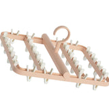 Drying Rack Foldable Matrix Hanging Point 24 Clips Household Drying Rack for Socks Underwear Panties Pink In Australia - Darrahopens