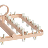 Drying Rack Foldable Matrix Hanging Point 24 Clips Household Drying Rack for Socks Underwear Panties Pink In Australia - Darrahopens