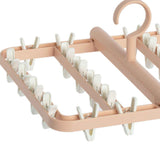 Drying Rack Foldable Matrix Hanging Point 24 Clips Household Drying Rack for Socks Underwear Panties Pink In Australia - Darrahopens