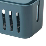 Power Strip Storage Box Hollow Heat Dissipation Simple 6 Charging Hole Cord Cable Container for Home Dark Blue In Australia - Darrahopens