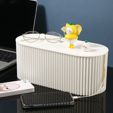 Cable Organizer Box Large Capacity Durable ABS Detachable Cover Insulated Cord Management Box for PC TV Appliances White Small Size In Australia - Darrahopens