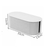 Cable Organizer Box Large Capacity Durable ABS Detachable Cover Insulated Cord Management Box for PC TV Appliances White Small Size