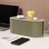 Cable Organizer Box Large Capacity Durable ABS Detachable Cover Insulated Cord Management Box for PC TV Appliances Greyish Green Large Size In Australia - Darrahopens