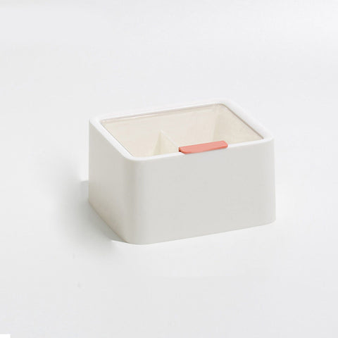 Lipstick Storage Box Large Capacity Double Layer Grid Design Transparent Storage Box with Lid for Home Office White In Australia - Darrahopens