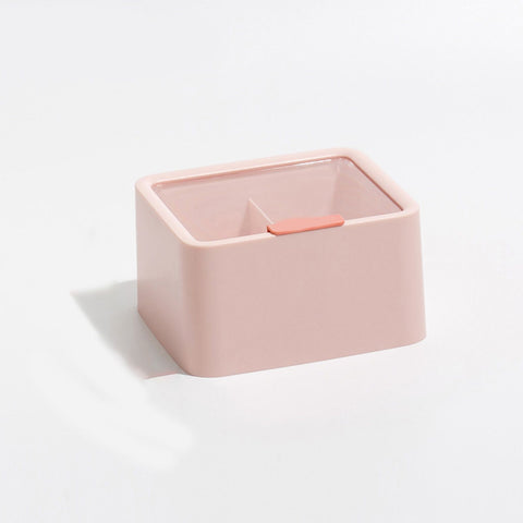 Lipstick Storage Box Large Capacity Double Layer Grid Design Transparent Storage Box with Lid for Home Office Pink In Australia - Darrahopens
