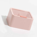 Lipstick Storage Box Large Capacity Double Layer Grid Design Transparent Storage Box with Lid for Home Office Pink In Australia - Darrahopens