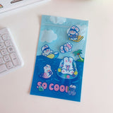 Self Sealing Bag PET CCP Wear Resistant Safe Odorless Cute Pattern Practical Reusable Self Sealing Pouch Diving Bunny 22.3x13.5 In Australia - Darrahopens