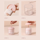 Face Foam Maker Portable Cleansing Foaming Cup Reusable Whip Bubble Maker for Travel Pink Gold