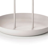 Serving Tray Metal Round Portable Table Top Storage Tray Simple Modern Style with Handle Grey