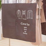 Clothes Dust Cover Nonwoven Dust Prevention Waterproof Transparent Window Design Hanging Garment Protectors Coffee In Australia - Darrahopens