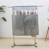 Clothes Dust Cover Nonwoven Dust Prevention Waterproof Transparent Window Design Hanging Garment Protectors Grey In Australia - Darrahopens