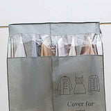 Clothes Dust Cover Nonwoven Dust Prevention Waterproof Transparent Window Design Hanging Garment Protectors Grey In Australia - Darrahopens