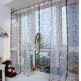 Embroidered Roman Sheer Curtain Classical Floral Window Screen Elegant Embroidered Roman Shade for Bedroom Balcony 2m/78.7in Height