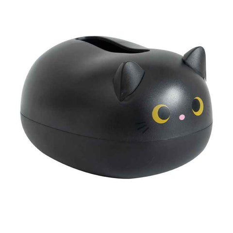 Tissue Box Lovely Shape Simple Display Rounded Corners Wide Mouth Storage Goods for Living Room Black