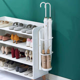 Wall Mounted Umbrella Stand Rack Punching Free Umbrella Holder with Removable Drip Tray for Household 4 Slot