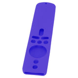 Silicone Protective Cover for Xiaomi TV Stick 4K Anti Slip Remote Control Case with Lanyard Purple