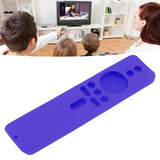 Silicone Protective Cover for Xiaomi TV Stick 4K Anti Slip Remote Control Case with Lanyard Purple