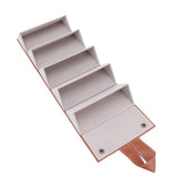 Sunglasses Organizer Case Multifunctional Multiple Slots PU Leather Travel Glasses Case Storage for Glasses Jewelry Brown