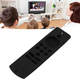 Remote Control Cover Silicone Soft Anti Slip Shockproof Protective Remote Sleeve With Lanyard for Fire TV Stick Lite Black