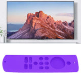 Remote Control Cover Silicone Soft Anti Slip Shockproof Protective Remote Sleeve With Lanyard for Fire TV Stick Lite Purple