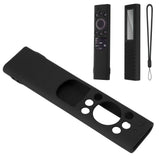 Anti Drop Remote Control Silicone Protective Cover Solar Cell Remote Control Replacement Cover for Samsung TM2180EcoBN59 Black