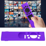 Anti Drop Remote Control Silicone Protective Cover Solar Cell Remote Control Replacement Cover for Samsung TM2180EcoBN59 Purple